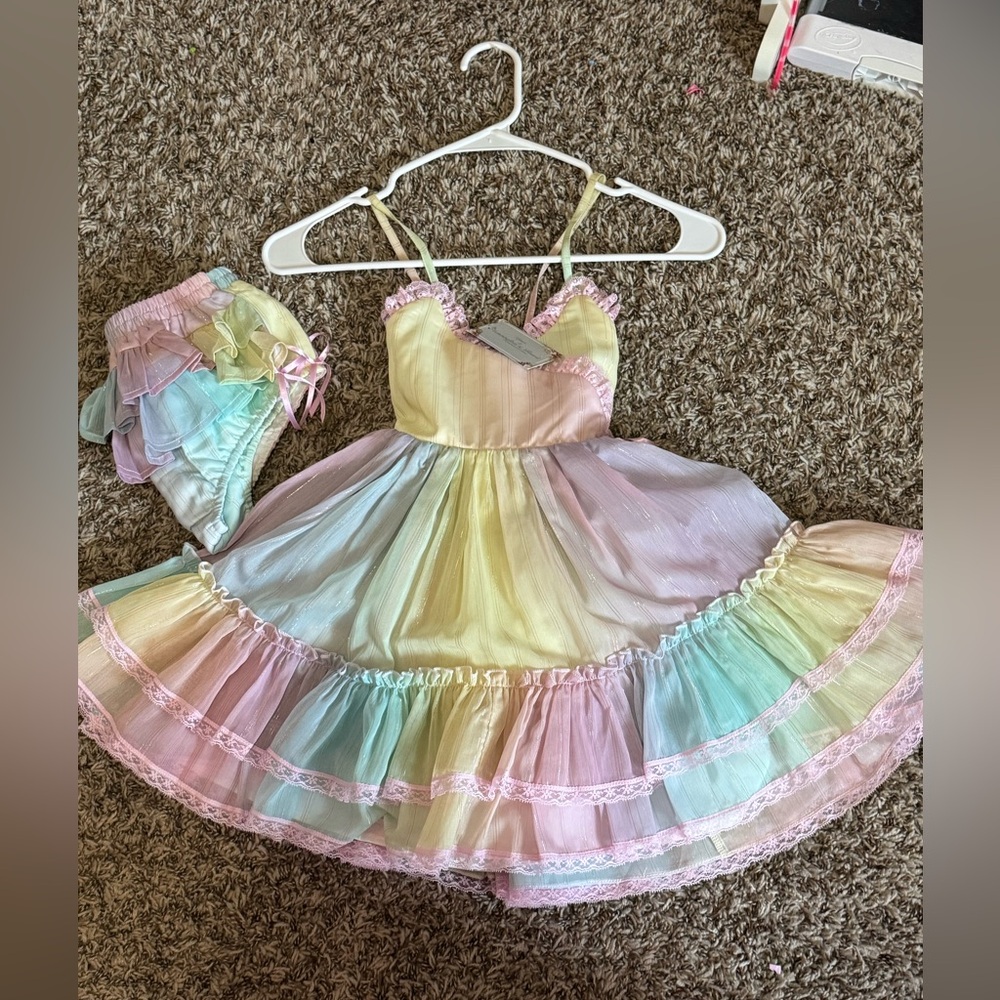 Boujee boutique pastel rainbow dress